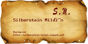 Silberstein Milán névjegykártya